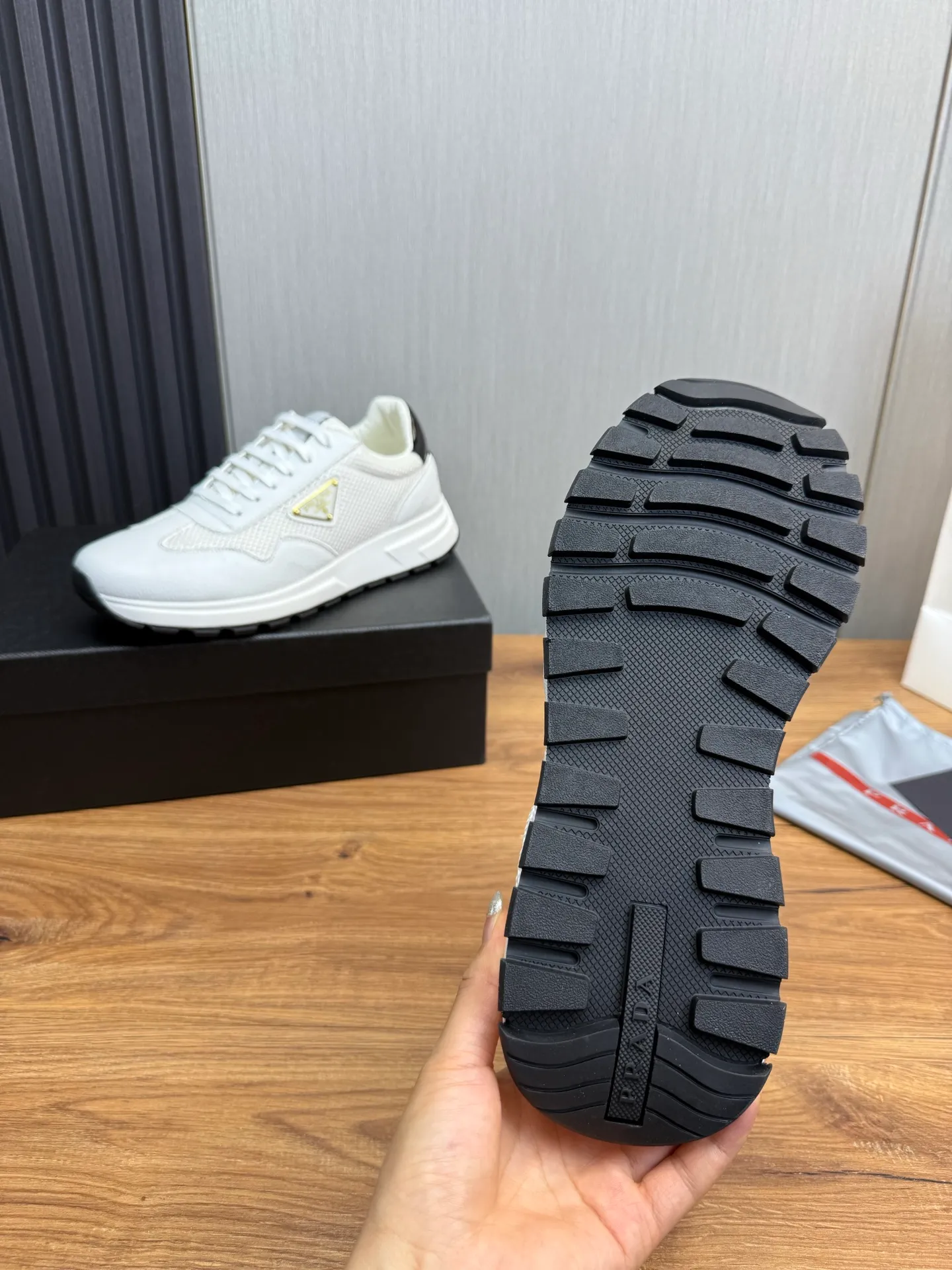 Men's shoes 💰780💰 [PRADA] Men's shoes are popular in the counter, official website synchronization, 1 high-quality shipment ✔️Original cowhide stitching breathable mesh + cowhide lining, 1🆚1 replica, original original bottom, 38-45 (38.45 custom-made, non-refundable)
